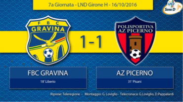 7a Giornata LND Girone H: FBC Gravina- Az Picerno