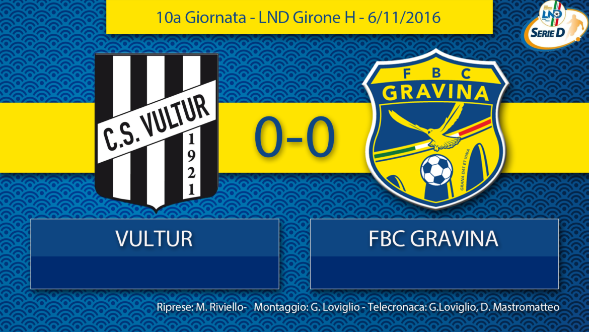 Vultur-FBC Gravina: la sintesi del match