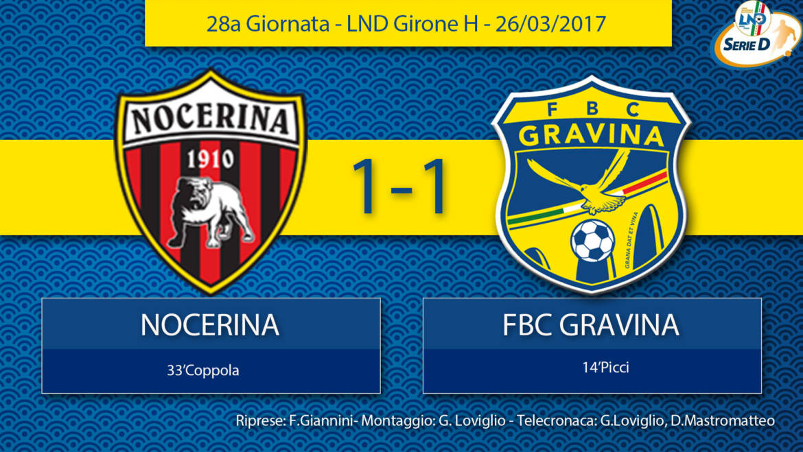 28a Giornata- LND Girone H: Nocerina- FBC Gravina