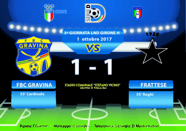 5a Giornata LND Girone H: FBC Gravina- Frattese