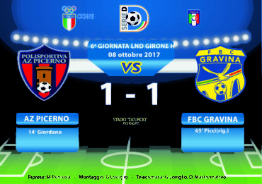 6a Giornata LND Girone H: Az Picerno- FBC Gravina