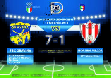 24a Giornata LND Girone H: FBC Gravina- Sporting Fulgor