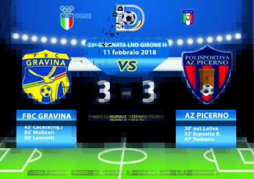 23a Giornata LND Girone H: FBC Gravina- Az Picerno