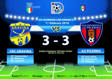 23a Giornata LND Girone H: FBC Gravina- Az Picerno