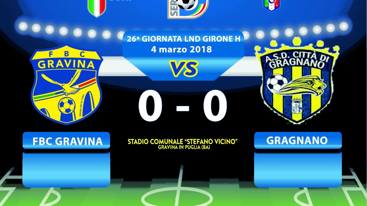 26a Giornata LND Girone H: FBC Gravina- Gragnano