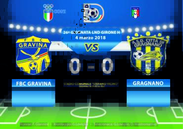 26a Giornata LND Girone H: FBC Gravina- Gragnano