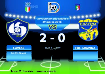 29a Giornata LND Girone H: Cavese- FBC Gravina