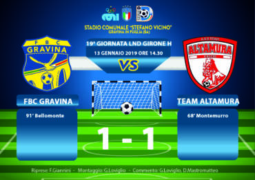 19a Giornata LND Girone H: FBC Gravina – Team Altamura