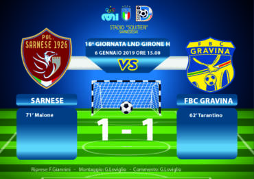 18a Giornata LND Girone H: Sarnese – FBC Gravina