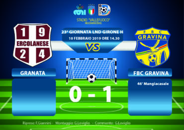 23a LND Giornata Girone H: Granata – FBC Gravina