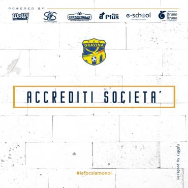 Modalità accrediti società e addetti ai lavori FBC Gravina – Gelbison