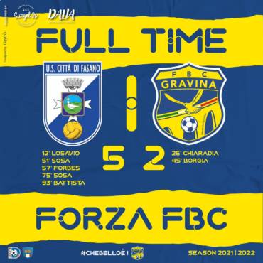 19a Giornata LND Girone H: Fasano – FBC Gravina