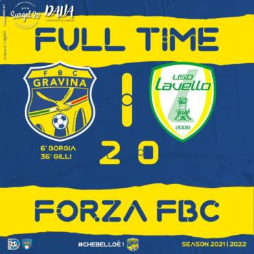 27a Giornata LND Girone H: FBC Gravina – Lavello