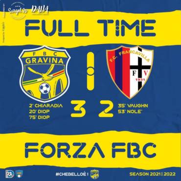 32a Giornata LND Girone H: FBC Gravina – Francavilla